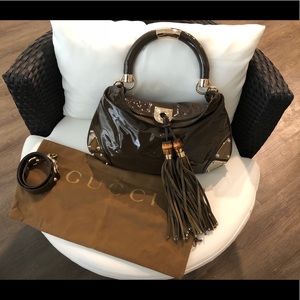 Gucci Chocolate Brown Patent Leather Purse